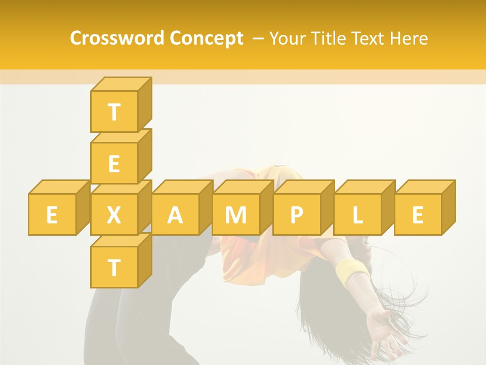 Jump Acrobat Woman PowerPoint Template