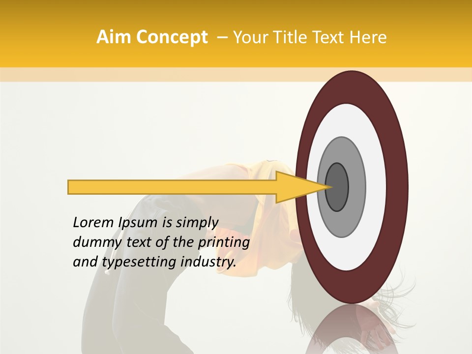 Jump Acrobat Woman PowerPoint Template