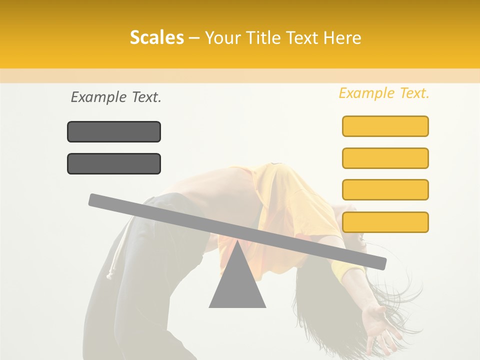 Jump Acrobat Woman PowerPoint Template