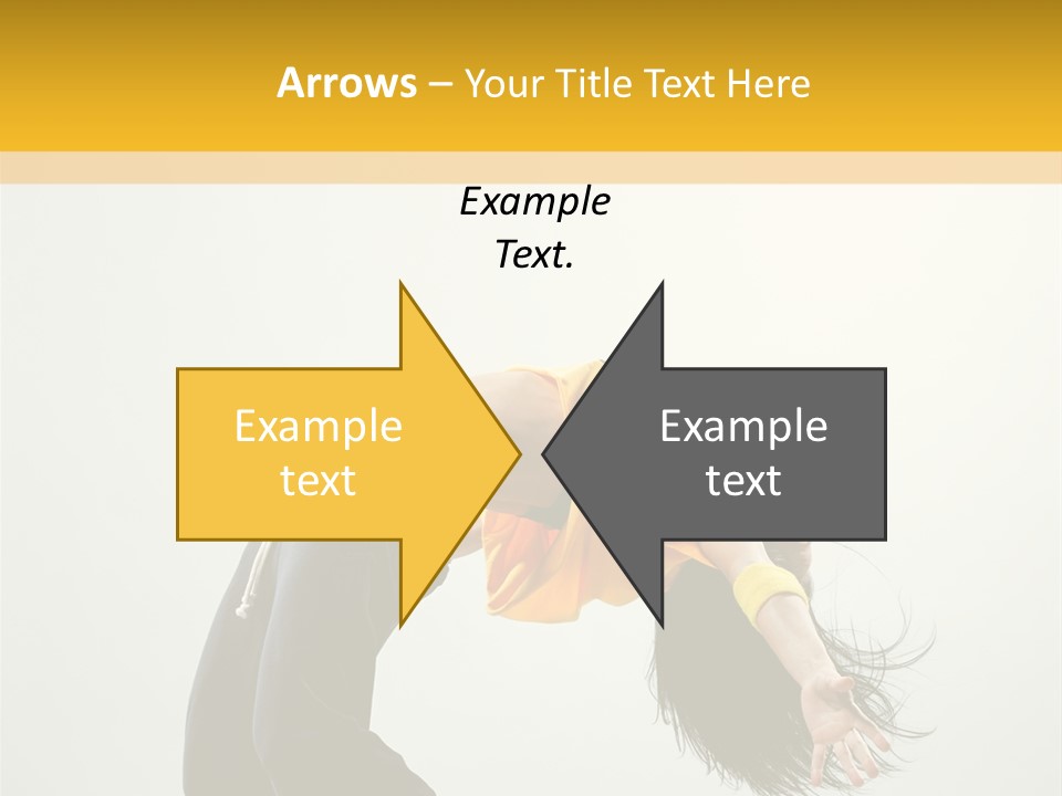 Jump Acrobat Woman PowerPoint Template