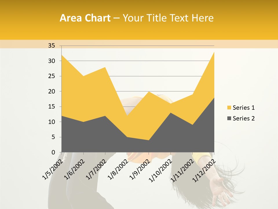 Jump Acrobat Woman PowerPoint Template