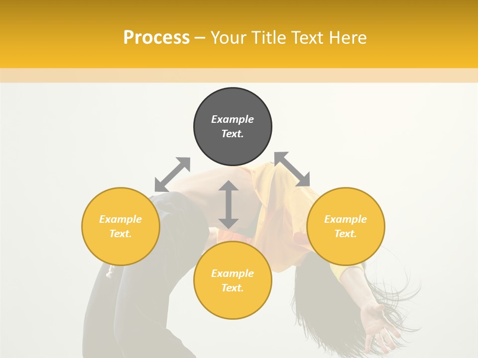 Jump Acrobat Woman PowerPoint Template
