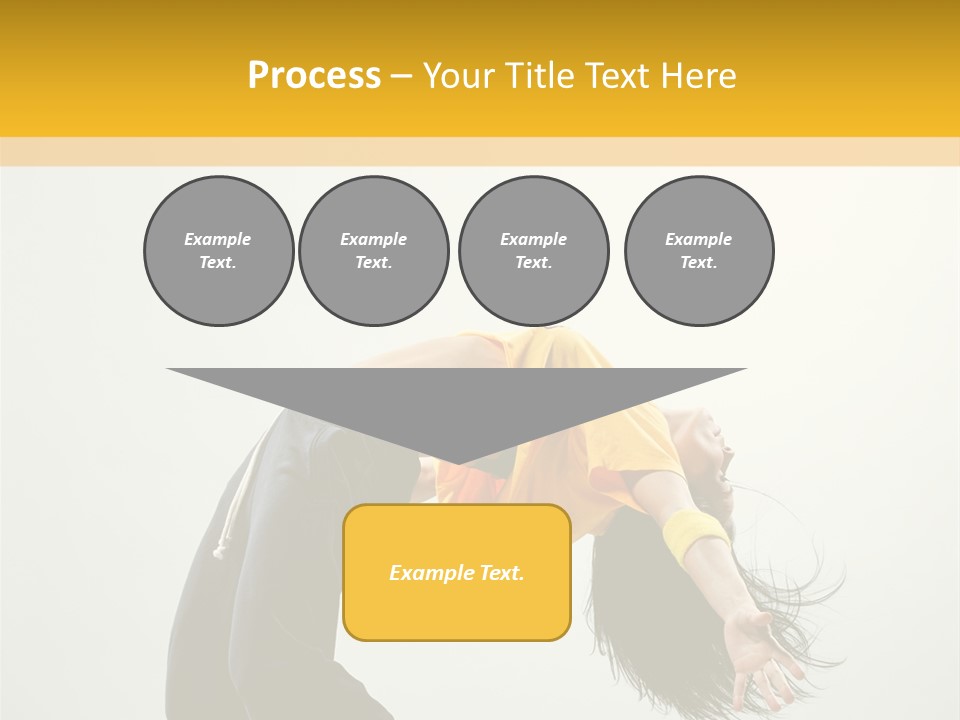 Jump Acrobat Woman PowerPoint Template