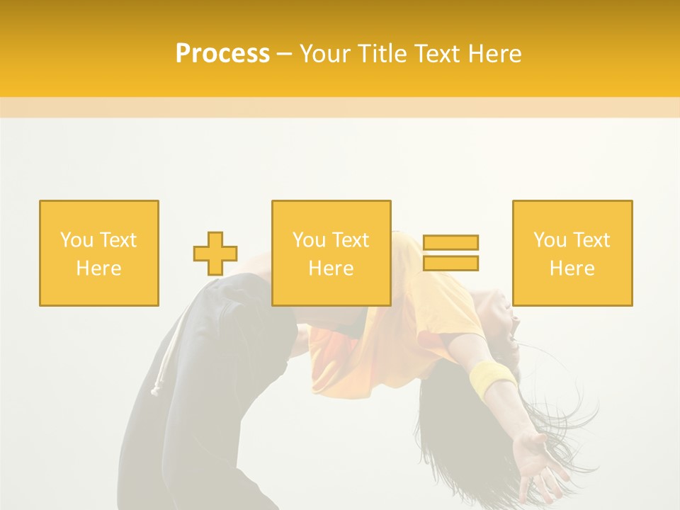 Jump Acrobat Woman PowerPoint Template