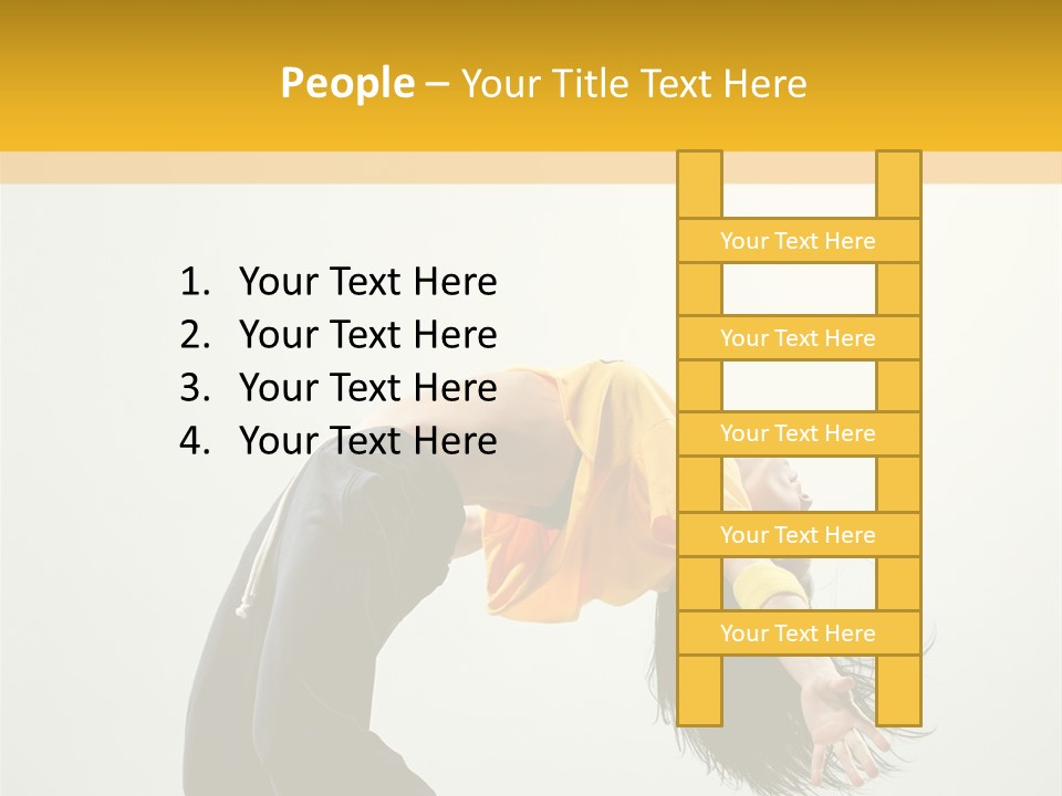 Jump Acrobat Woman PowerPoint Template