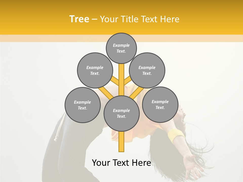 Jump Acrobat Woman PowerPoint Template