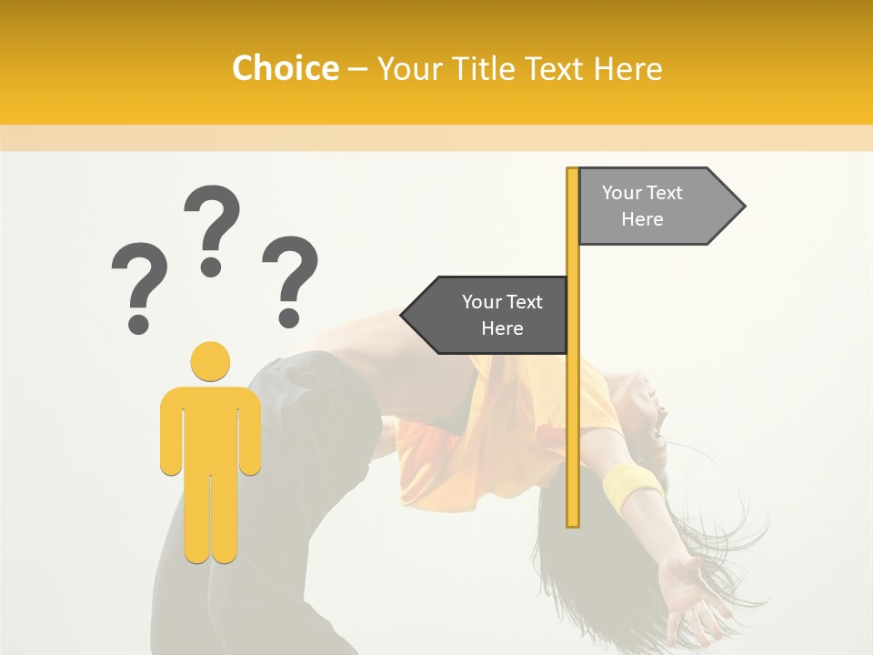 Jump Acrobat Woman PowerPoint Template
