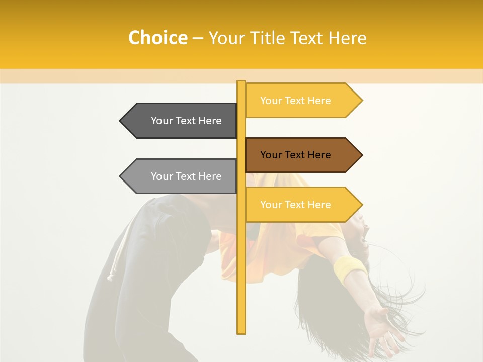 Jump Acrobat Woman PowerPoint Template