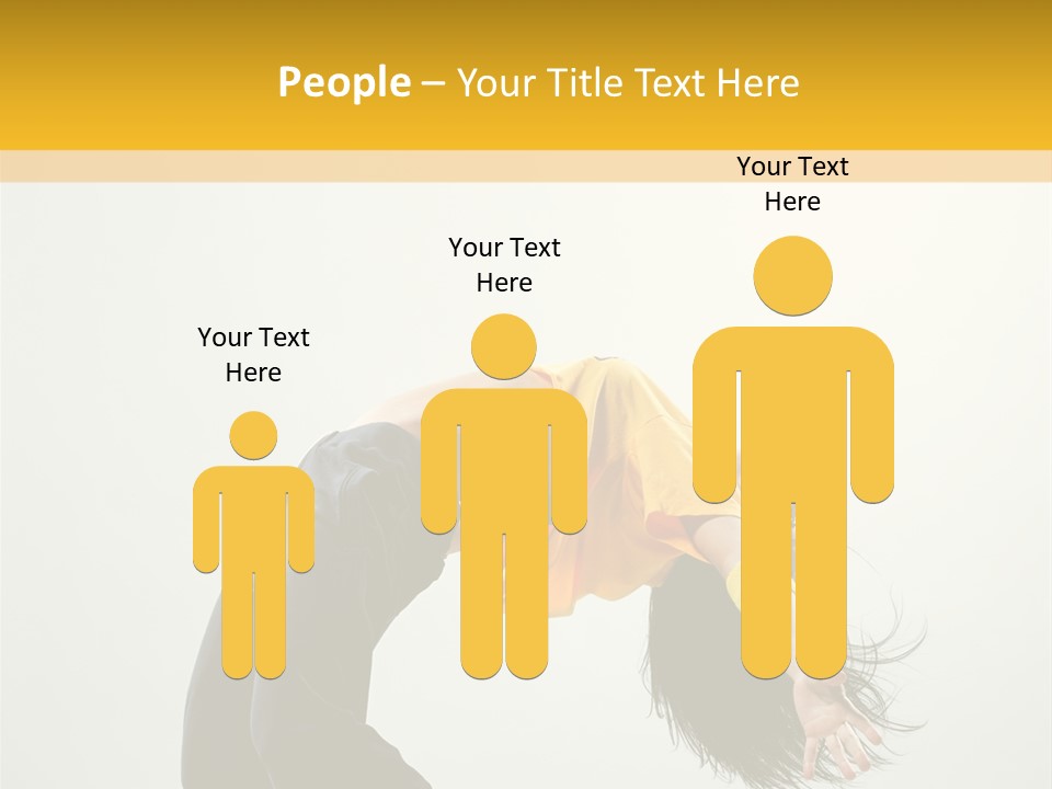 Jump Acrobat Woman PowerPoint Template