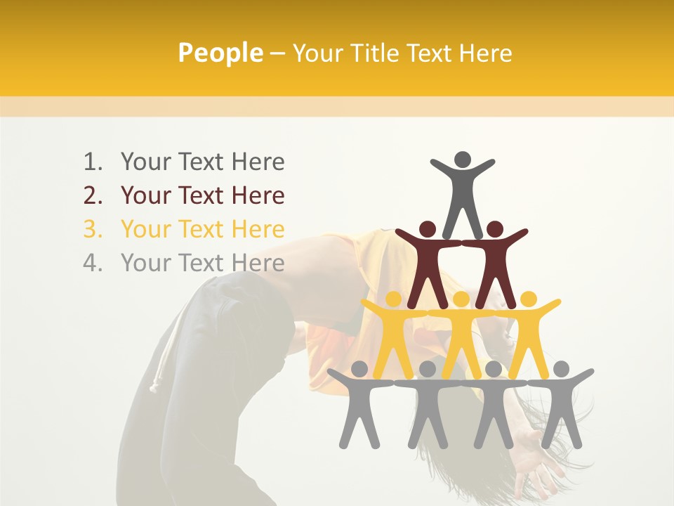 Jump Acrobat Woman PowerPoint Template