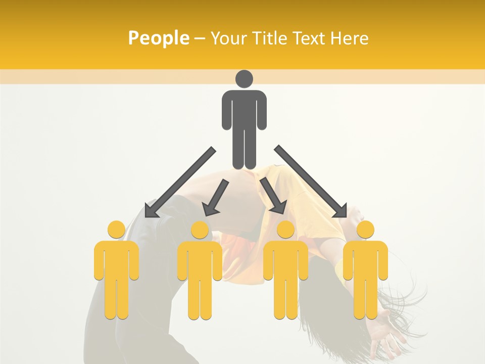 Jump Acrobat Woman PowerPoint Template