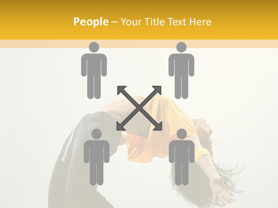 Jump Acrobat Woman PowerPoint Template