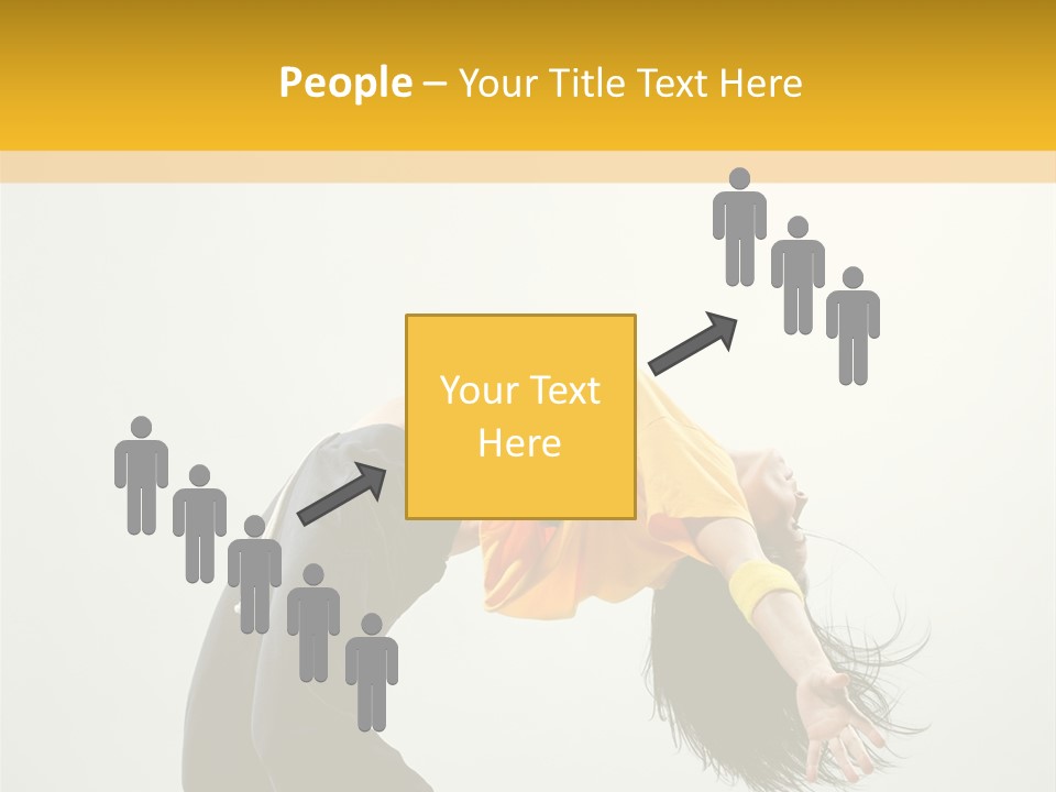 Jump Acrobat Woman PowerPoint Template