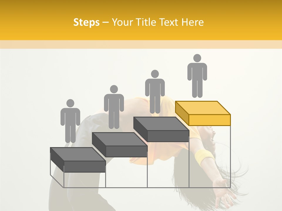 Jump Acrobat Woman PowerPoint Template