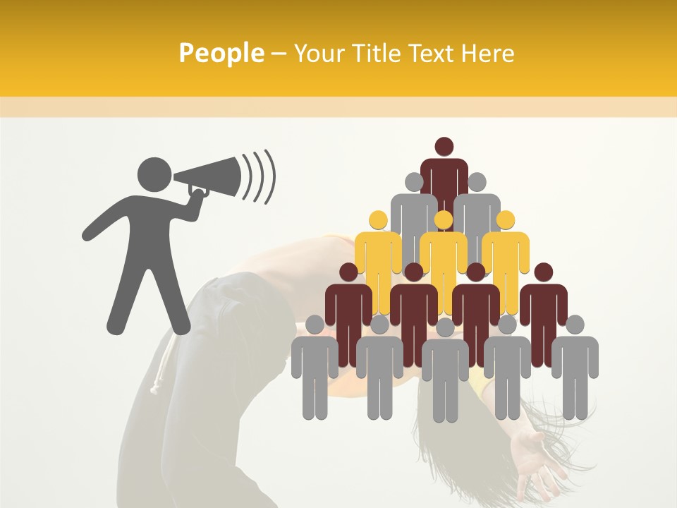 Jump Acrobat Woman PowerPoint Template