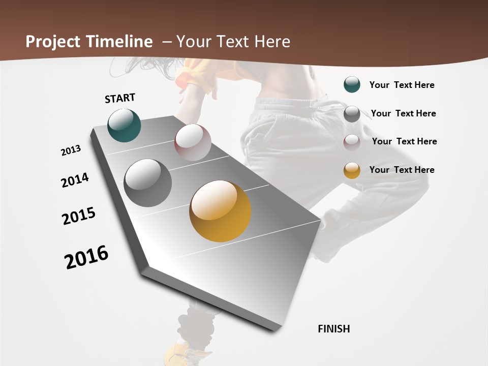 Gymnastic Flexibility Performer PowerPoint Template