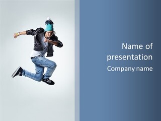 Gymnastic Mid Air Fashion PowerPoint Template