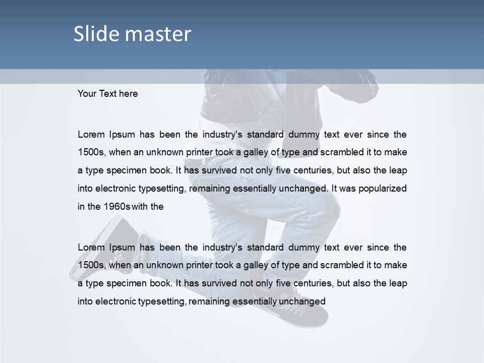 Gymnastic Mid Air Fashion PowerPoint Template