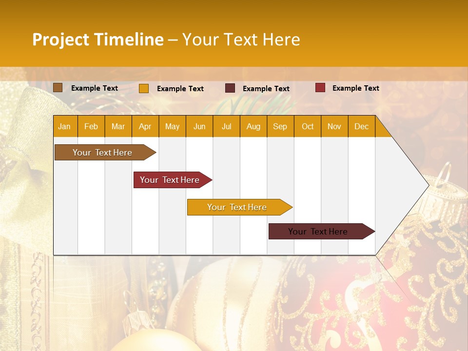Decoration Card Golden PowerPoint Template