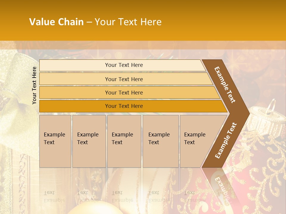 Decoration Card Golden PowerPoint Template