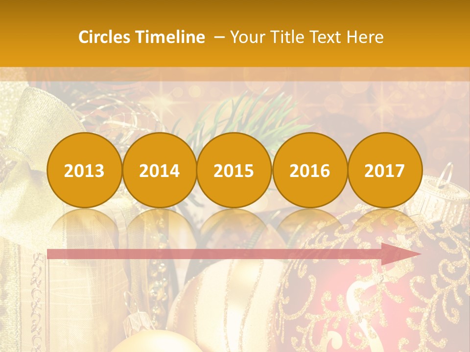 Decoration Card Golden PowerPoint Template