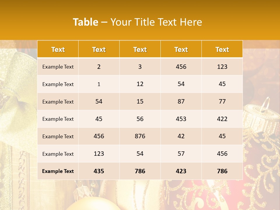 Decoration Card Golden PowerPoint Template