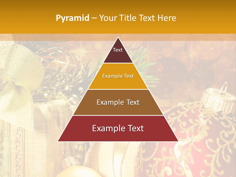 Decoration Card Golden PowerPoint Template