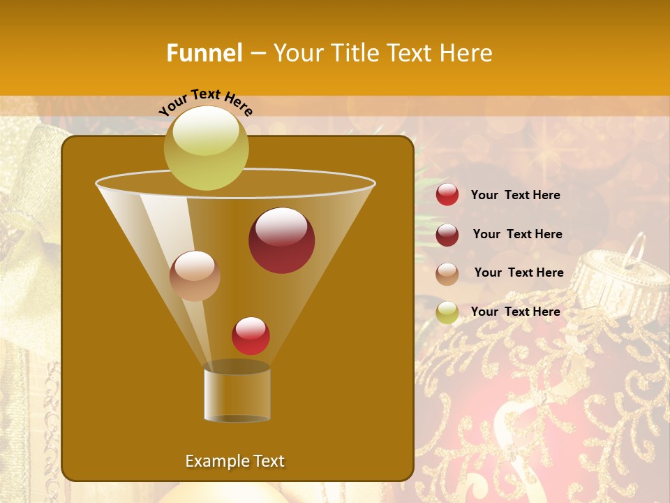 Decoration Card Golden PowerPoint Template