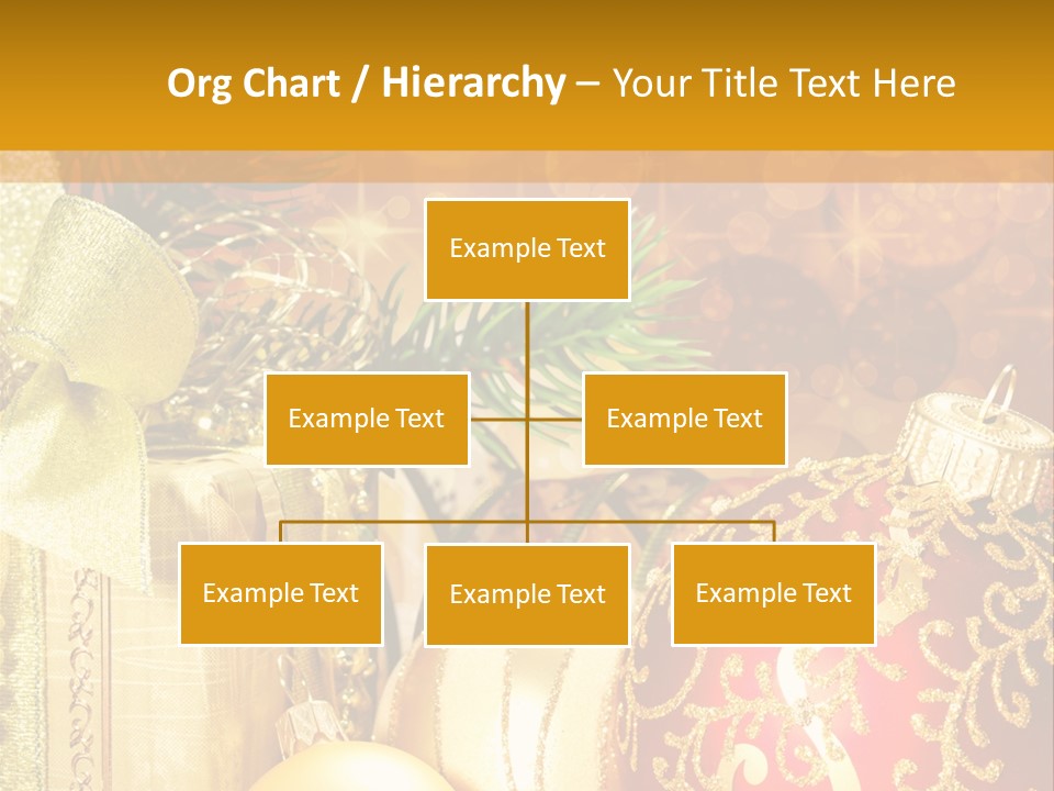 Decoration Card Golden PowerPoint Template