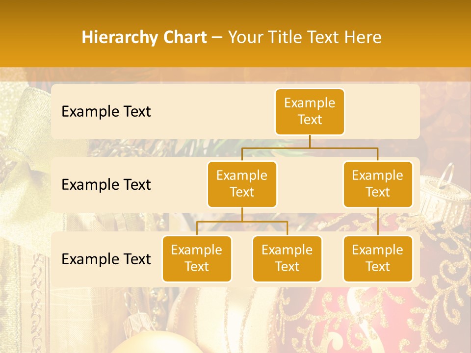 Decoration Card Golden PowerPoint Template