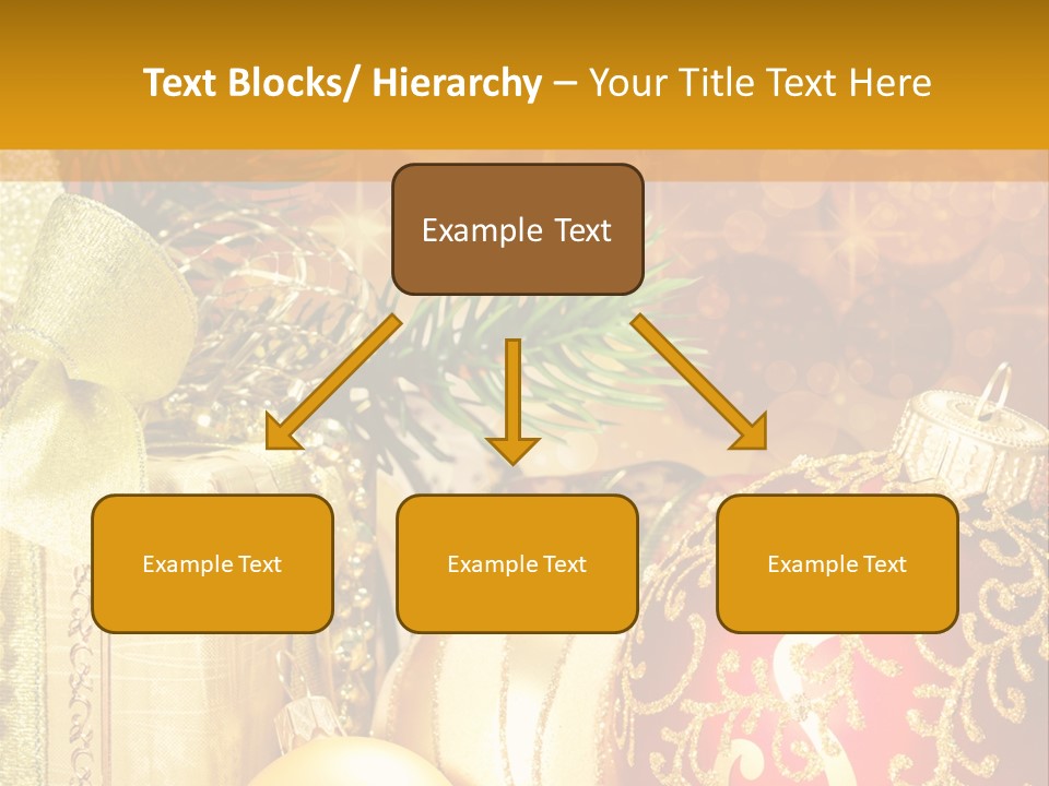 Decoration Card Golden PowerPoint Template