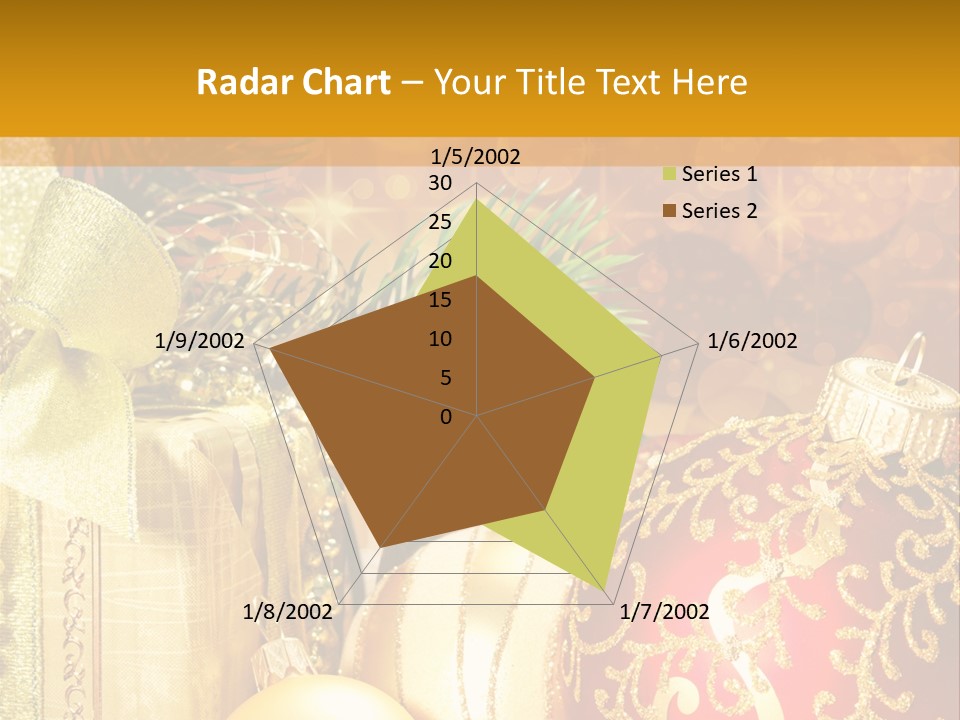 Decoration Card Golden PowerPoint Template