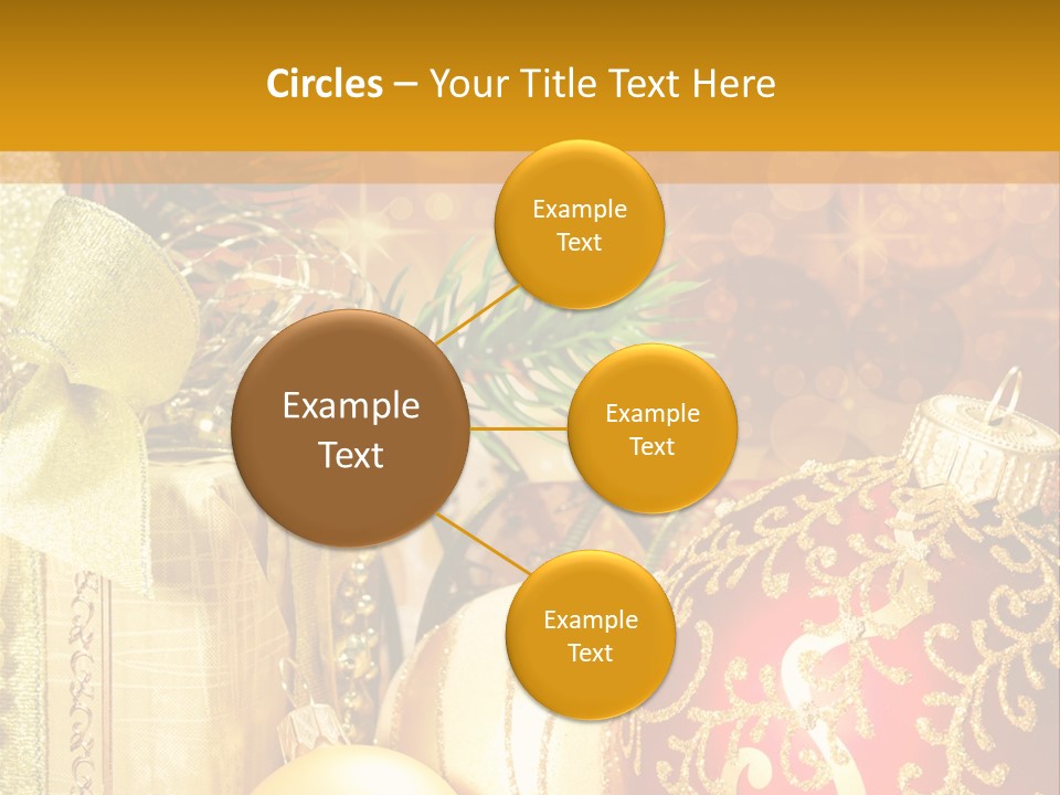 Decoration Card Golden PowerPoint Template