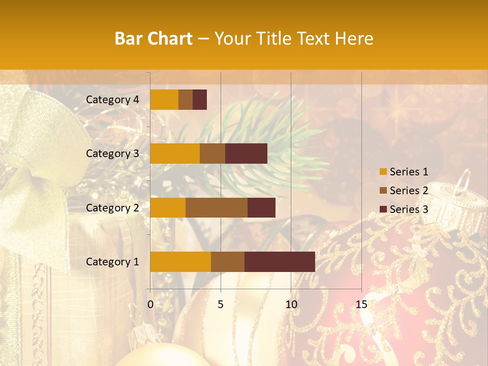 Decoration Card Golden PowerPoint Template