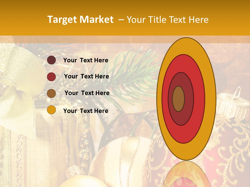 Decoration Card Golden PowerPoint Template