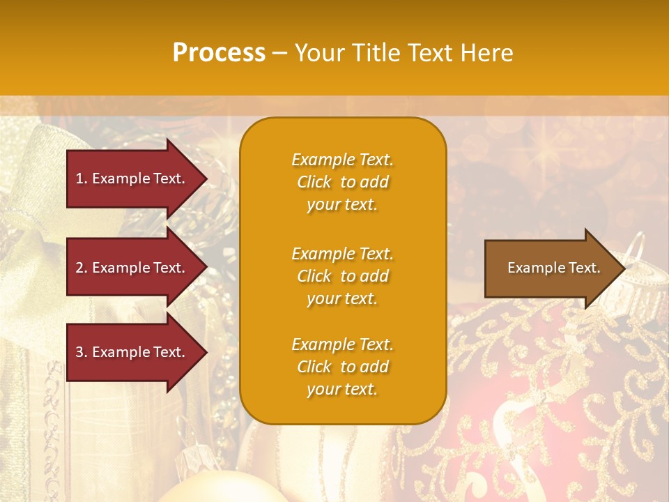 Decoration Card Golden PowerPoint Template