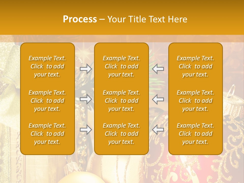 Decoration Card Golden PowerPoint Template