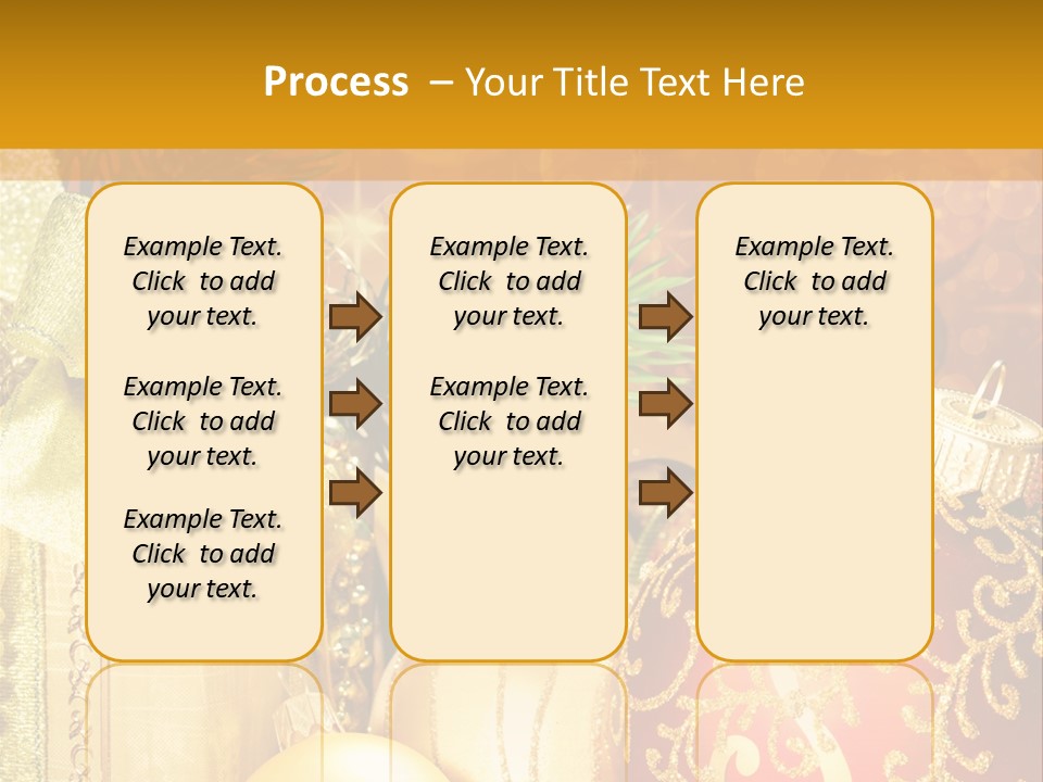 Decoration Card Golden PowerPoint Template