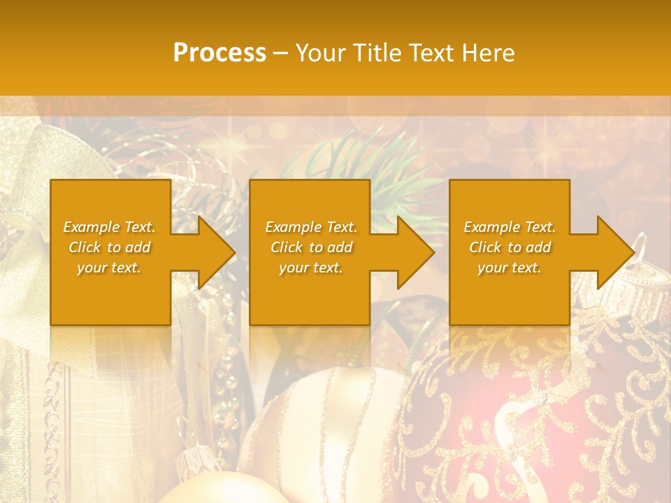 Decoration Card Golden PowerPoint Template