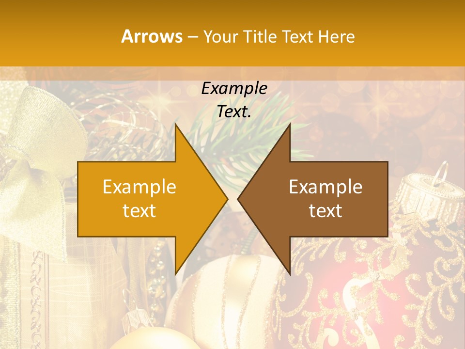 Decoration Card Golden PowerPoint Template