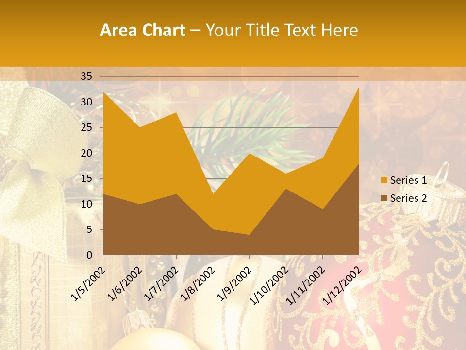 Decoration Card Golden PowerPoint Template