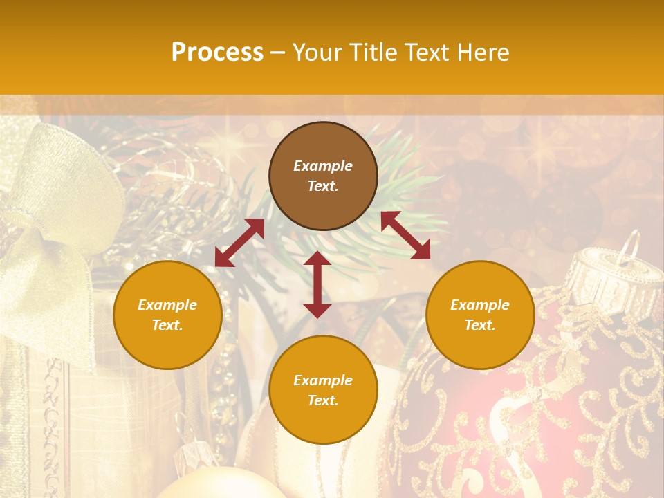 Decoration Card Golden PowerPoint Template