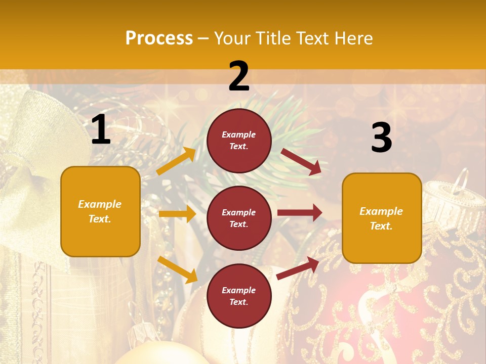 Decoration Card Golden PowerPoint Template