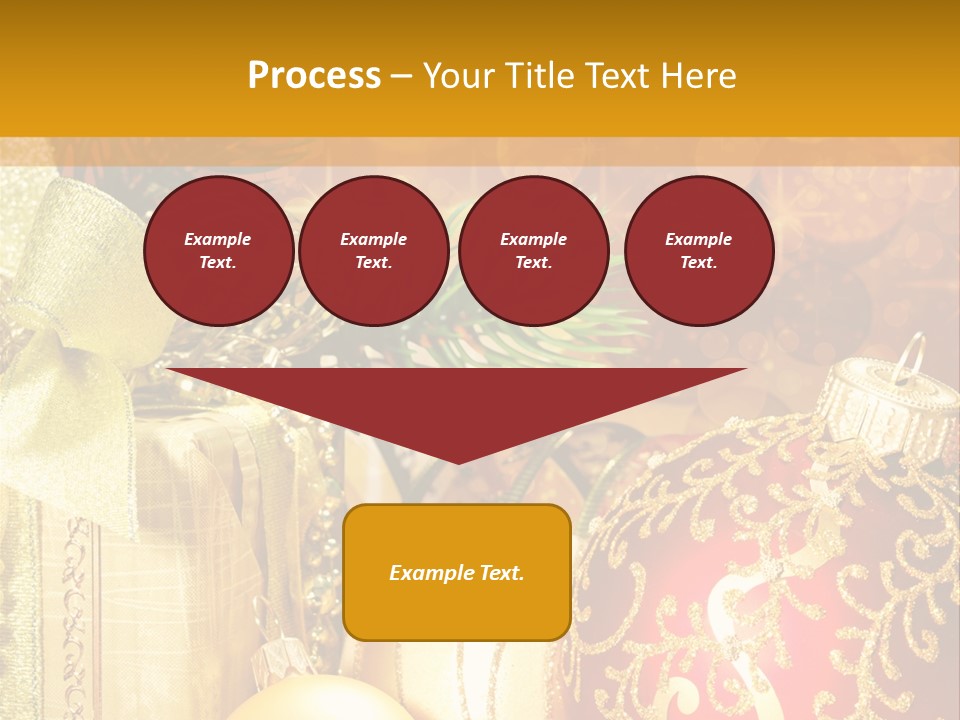 Decoration Card Golden PowerPoint Template