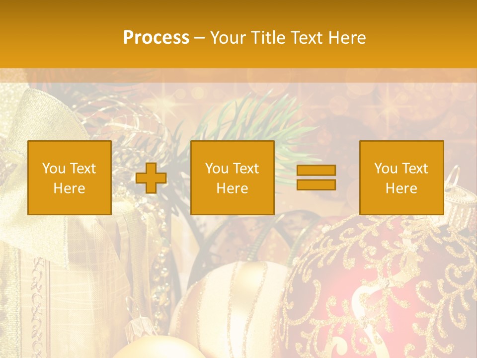 Decoration Card Golden PowerPoint Template