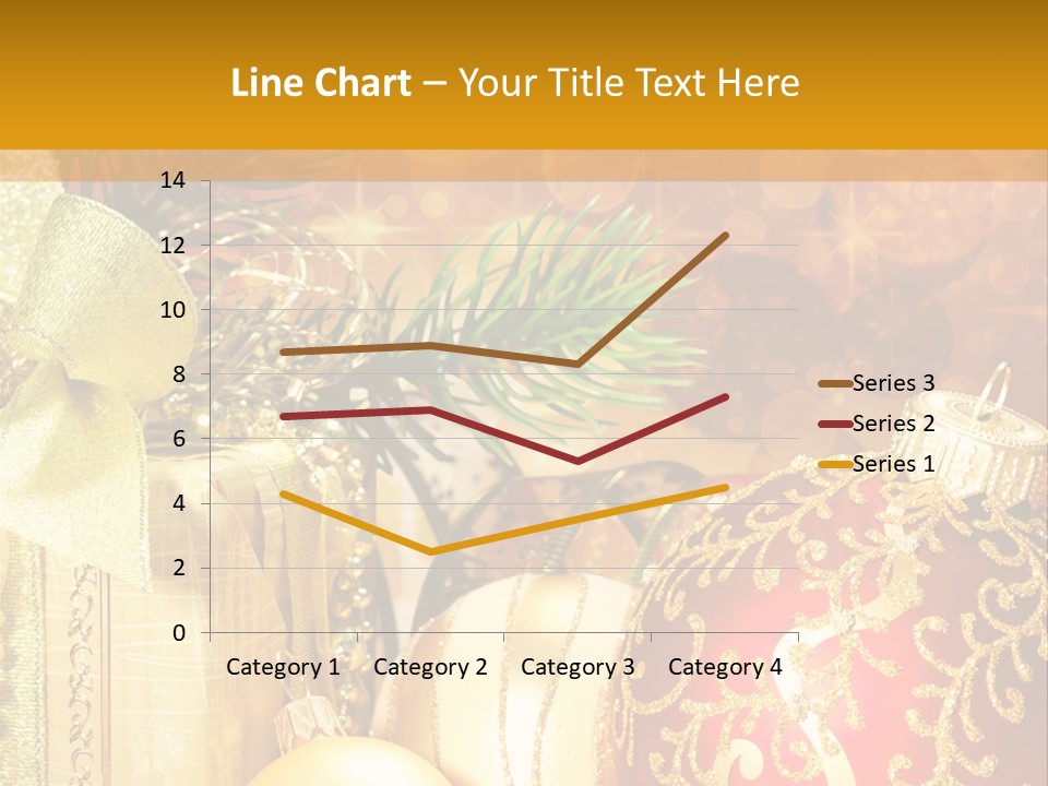 Decoration Card Golden PowerPoint Template