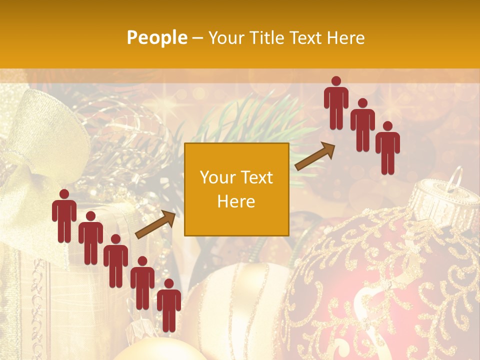 Decoration Card Golden PowerPoint Template