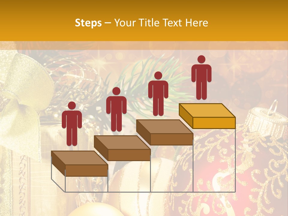 Decoration Card Golden PowerPoint Template