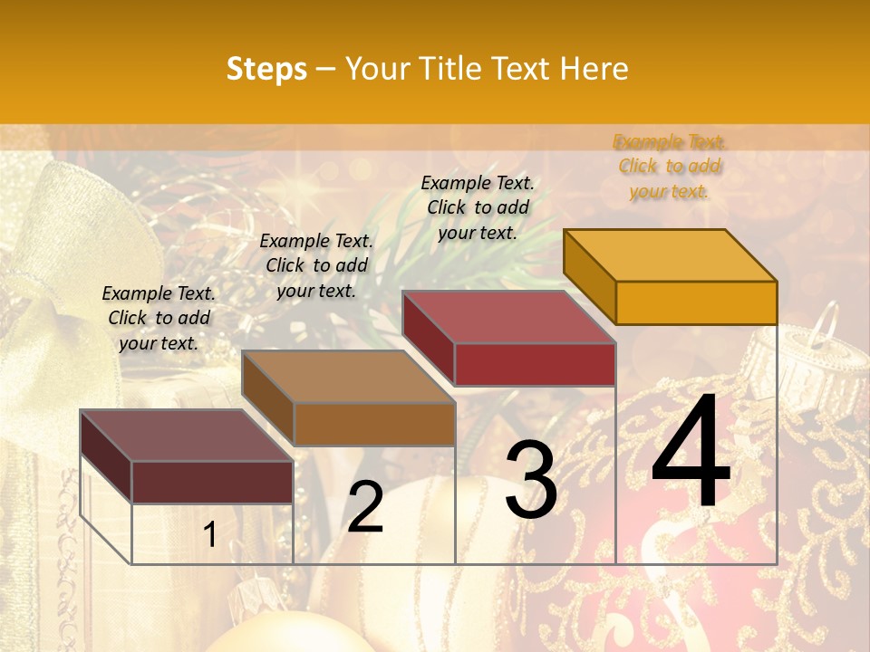 Decoration Card Golden PowerPoint Template