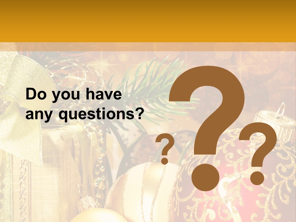 Decoration Card Golden PowerPoint Template